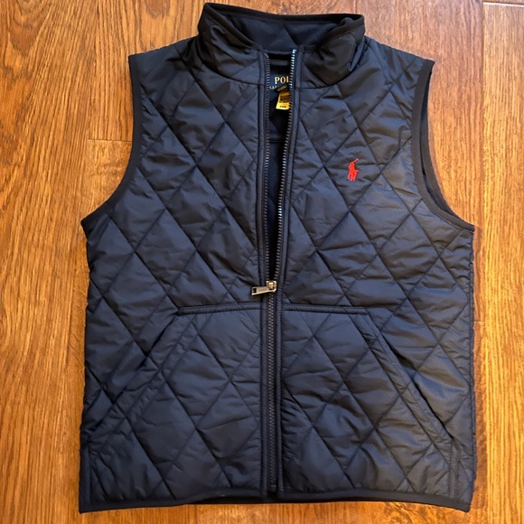 Ralph Lauren Boys' Quilted Fleece Lined Vest Navy - Size M 10/12 - Picture 4 of 6